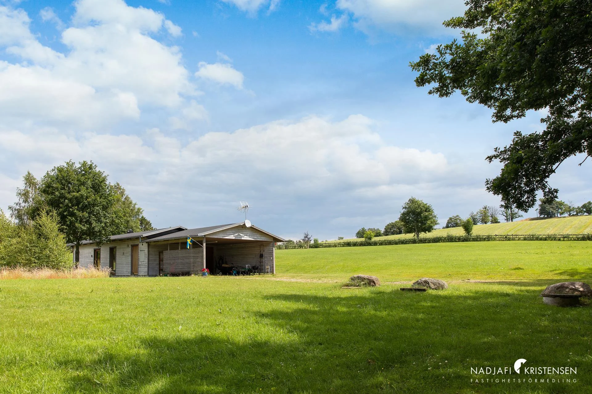 The house in the meadow landscape